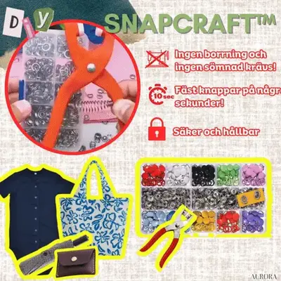 SnapCraft™ | Knäpp och säkra knappar på några sekunder!
