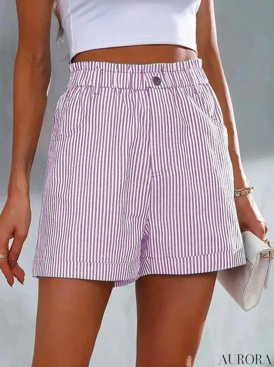 Tanya™ - Lösa, avslappnade randiga shorts - Image 7