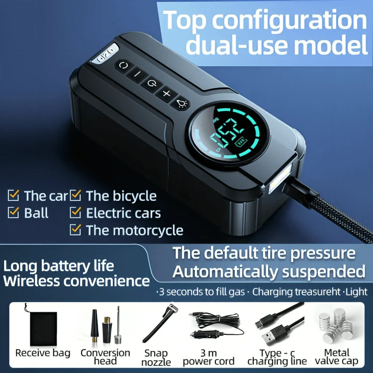 TireJet⹠| MinidÀckpump med snabb pÄfyllning - Image 5