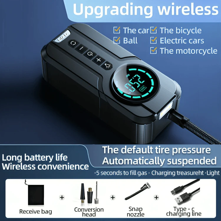 TireJet⹠| MinidÀckpump med snabb pÄfyllning - Image 8