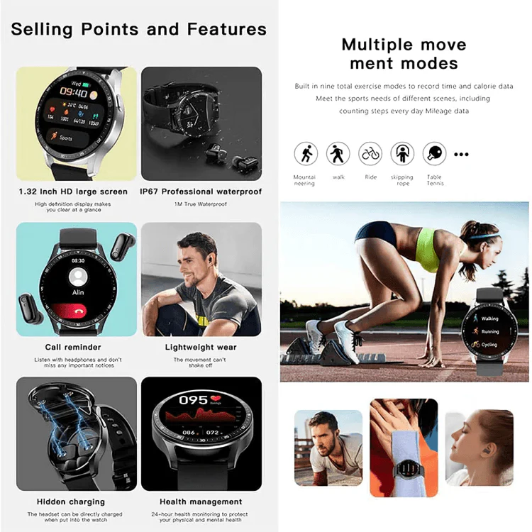 WatchBeats™ | Smartwatch med Hörlurar - Image 2