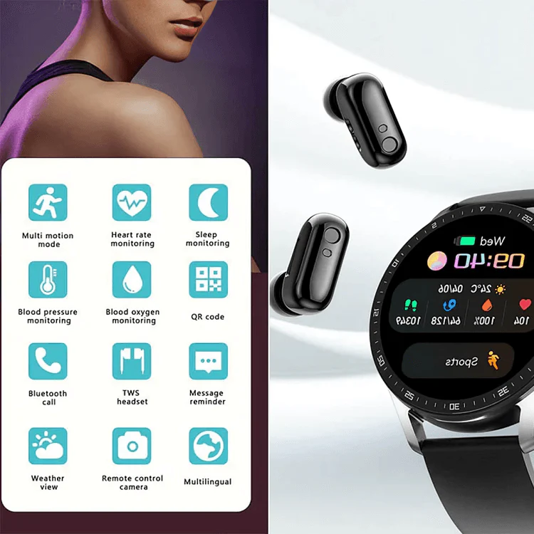 WatchBeats™ | Smartwatch med Hörlurar - Image 3