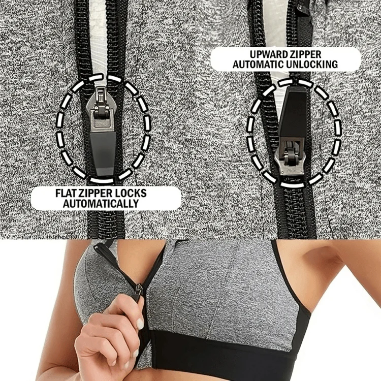 1+1 GRATIS | ZipFit™ | Justerbar, Stödjande Sport-BH - Image 7